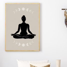 Boho Style Yoga Pose Gift of Yoga Poster