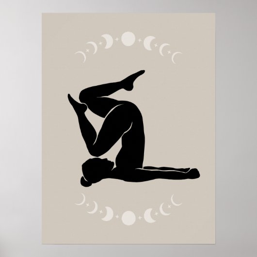 Boho Style Yoga Pose Yoga Poster (Voorkant)