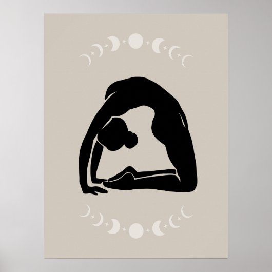 Boho Style Yoga Pose Yoga Poster (Voorkant)
