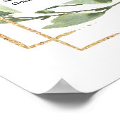 Boho succulent blad floraalgoud geometrisch poster (Hoek)