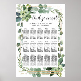 Boho succulent blad floraalgoud geometrisch poster