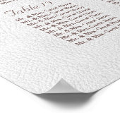 Boho Succulent Cactus Krans Bruiloftstoewijzingska Poster (Hoek)