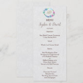 Boho Succulent Cactus Krans Trouwmenu Menu (Voorkant / Achterkant)