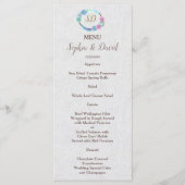 Boho Succulent Cactus Krans Trouwmenu Menu (Voorkant)