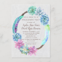 Boho Succulent Cactus Krans Verlovingsfeest