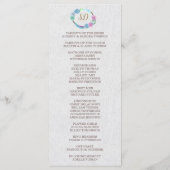 Boho Succulent Cactus Wreath Wedding Program Programmakaart (Achterkant)