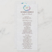 Boho Succulent Cactus Wreath Wedding Program Programmakaart (Voorkant / Achterkant)