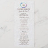 Boho Succulent Cactus Wreath Wedding Program Programmakaart (Voorkant)