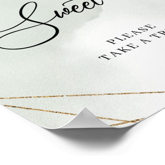 Boho succulent eucalyptus gold Baby's zijn zoet Poster (Hoek)