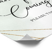 Boho succulent eucalyptus gold Bedankt voor Coming Poster (Hoek)