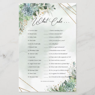 Boho succulent eucalyptus gold lijst What Cake