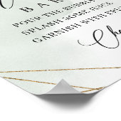 Boho succulent eucalyptus gold mimosa bar sign poster (Hoek)