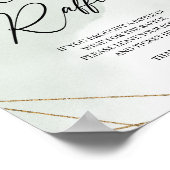 Boho succulent eucalyptus Gold Wine Raffle game Poster (Hoek)