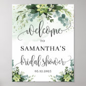 Boho succulent floral vrijgezellenfeest welkomstte poster (Voorkant)