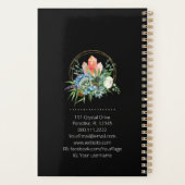 Boho Succulent Flowers Bouquet Crystals Waterverf Planner (Achterkant)