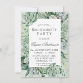 Boho Succulent Greenery Bachelorette Party Kaart (Voorkant)