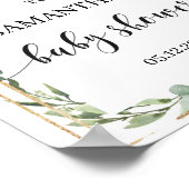 Boho succulent greenery foliage welkomstteken poster (Hoek)