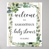 Boho succulent greenery foliage welkomstteken poster (Voorkant)