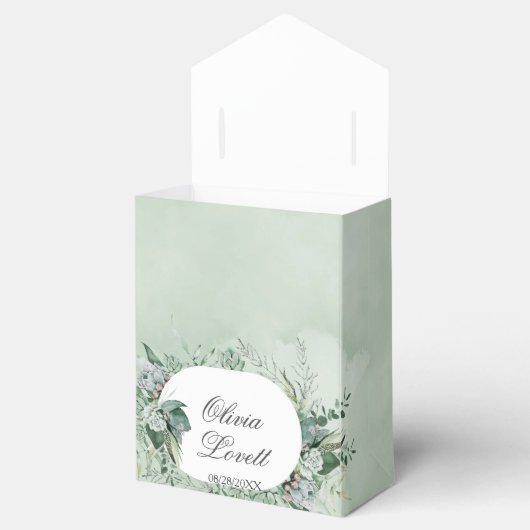 Boho Succulent Greenery Vrijgezellenfeest Bedankdoosjes (Geopend)