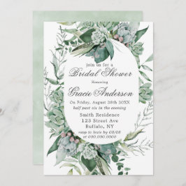 Boho Succulent Greenery Vrijgezellenfeest Kaart
