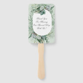 Boho Succulent Greenery Wedding Bedankt Handwaaier (Achterkant)