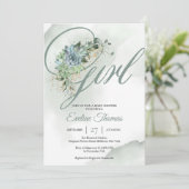 Boho succulente bloemen eucalyptus goud Het is een Kaart (Staand voorkant)