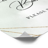 Boho succulenten eucalyptus goud gastboek bordje poster (Hoek)