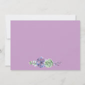 Boho Succulents bewaar de datumfoto Lavendel Aankondiging (Achterkant)