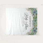 Boho succulents eucalyptus gold lijst baby shower wandkleed (Voorkant (horizontaal))
