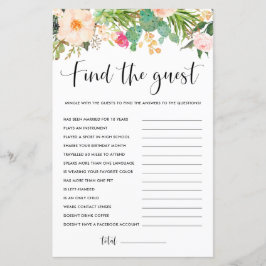 Boho Succulents Floral Vind het Gastenspel
