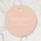 Boho Succulents Floral Wreath Baby shower Bedankjes Labels (Achterkant)