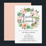 Boho Succulents Floral Wreath Bridal Brunch Kaart<br><div class="desc">Boho Succulents Floral Wreath Bridal Brunch Uitnodiging | Nodig familie en vrienden uit aan uw bruidsbrunch met deze aanpasbare uitnodiging. Het bevat waterverf succulenten,  cactus en bloemen. Deze uitnodiging van de waterverf is perfect voor de vrijgezellenfeesten van de zomer en de boho. Overeenkomende objecten zijn beschikbaar.</div>