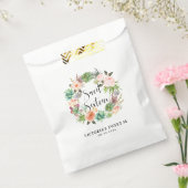 Boho Succulents Floral Wreath Sweet Sixteen Bedankzakje (Gezegeld)