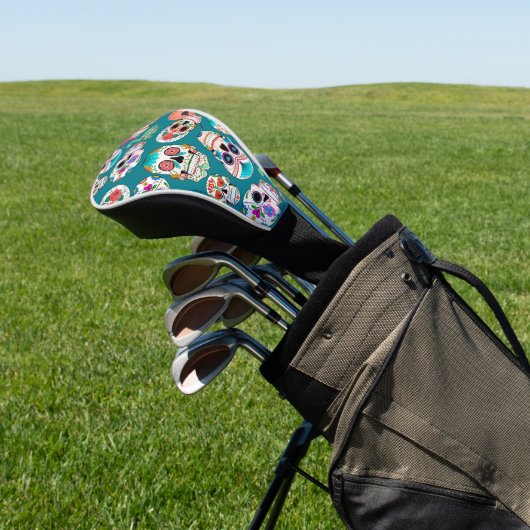 Boho Sugar Skulls Golfheadcover (Insitu)