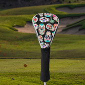 Boho Sugar Skulls op Black Golfheadcover