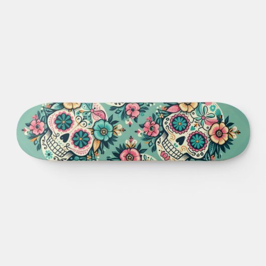 Boho SugarSkulls Persoonlijk Skateboard (Horizontaal)