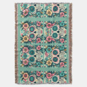 Boho SuikerSchedels Deken (Voorkant Verticaal)