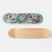 Boho SuikerSchedels Persoonlijk Skateboard (Horizontaal)