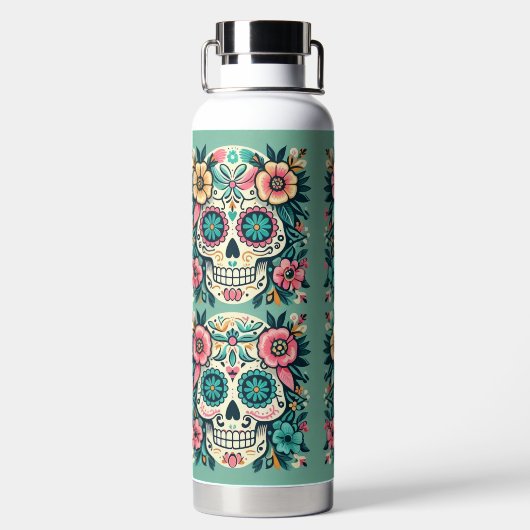 Boho SuikerSchedels Waterfles (Achterkant)