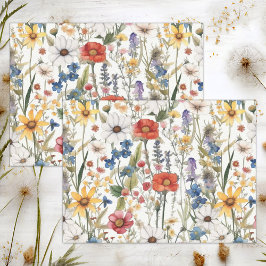 BOHO SUMMER FLORAL DECOUPAGE TISSUEPAPIER