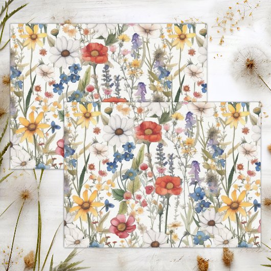BOHO SUMMER FLORAL DECOUPAGE TISSUEPAPIER