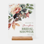 Boho Summer Floral Vrijgezellenfeest Welkom Acryl Bord (Voorkant)