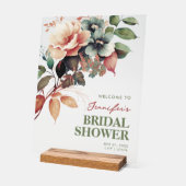 Boho Summer Floral Vrijgezellenfeest Welkom Acryl Bord (Hoek)