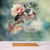 Boho Summer Floral Vrijgezellenfeest Welkom Acryl Bord (Neutraal)