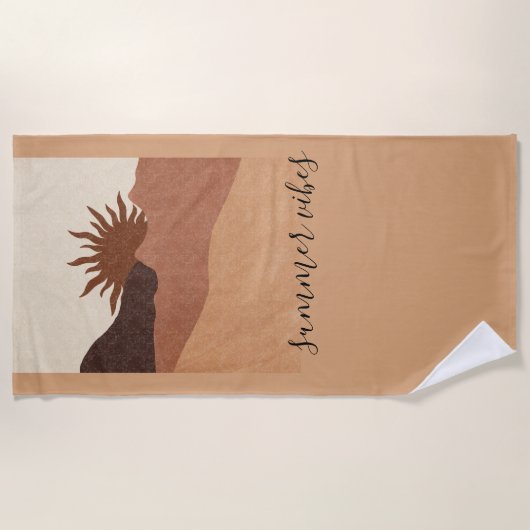 Boho Summer Sun Desert Strandlaken (Voorkant)