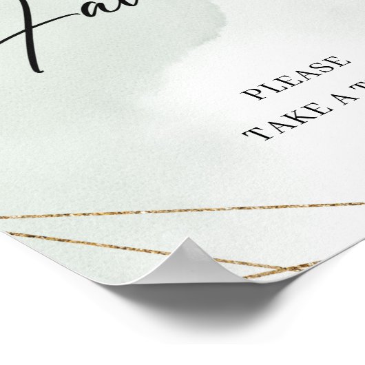 Boho Summer vetplanten eucalyptus goud Bruiloft fa Poster (Hoek)