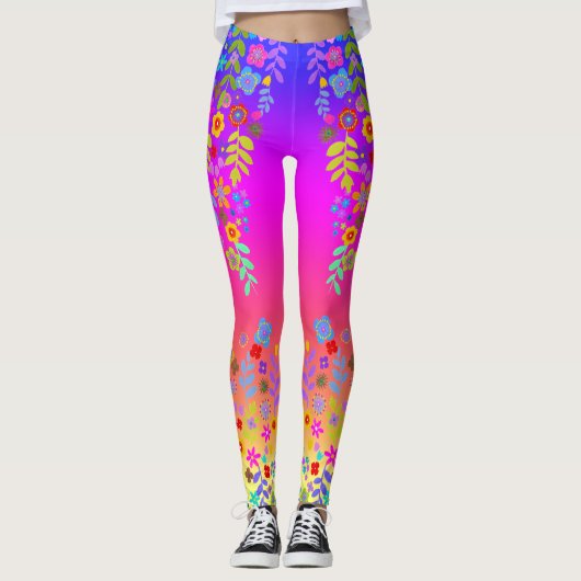 Boho Summer Wildflower Leggings (Voorkant)
