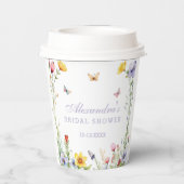 Boho Summer Wildflower Vrijgezellenfeest Papieren Bekers (Achterkant)