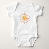 Boho Sun 1e verjaardag Eerste reis Kleine Zonnesch Romper (Voorkant)
