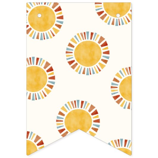 Boho Sun 1e verjaardag foto banner (Eerste vlag)